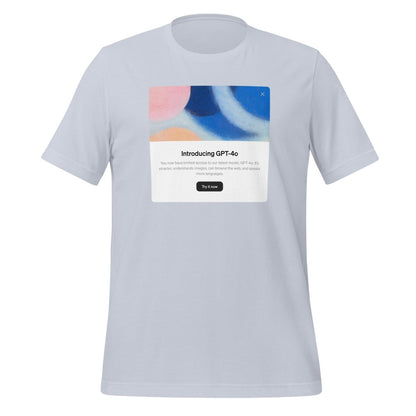 Introducing GPT - 4o in Light Mode T - Shirt (unisex) - Light Blue - AI Store