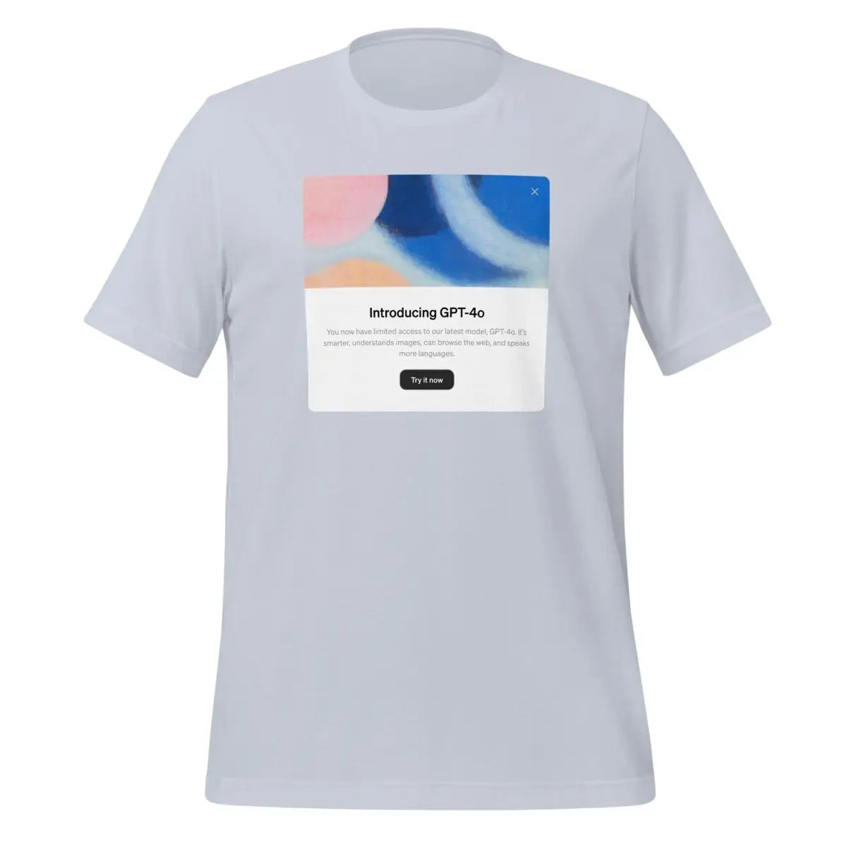 Introducing GPT-4o in Light Mode T-Shirt (unisex) - Light Blue / M