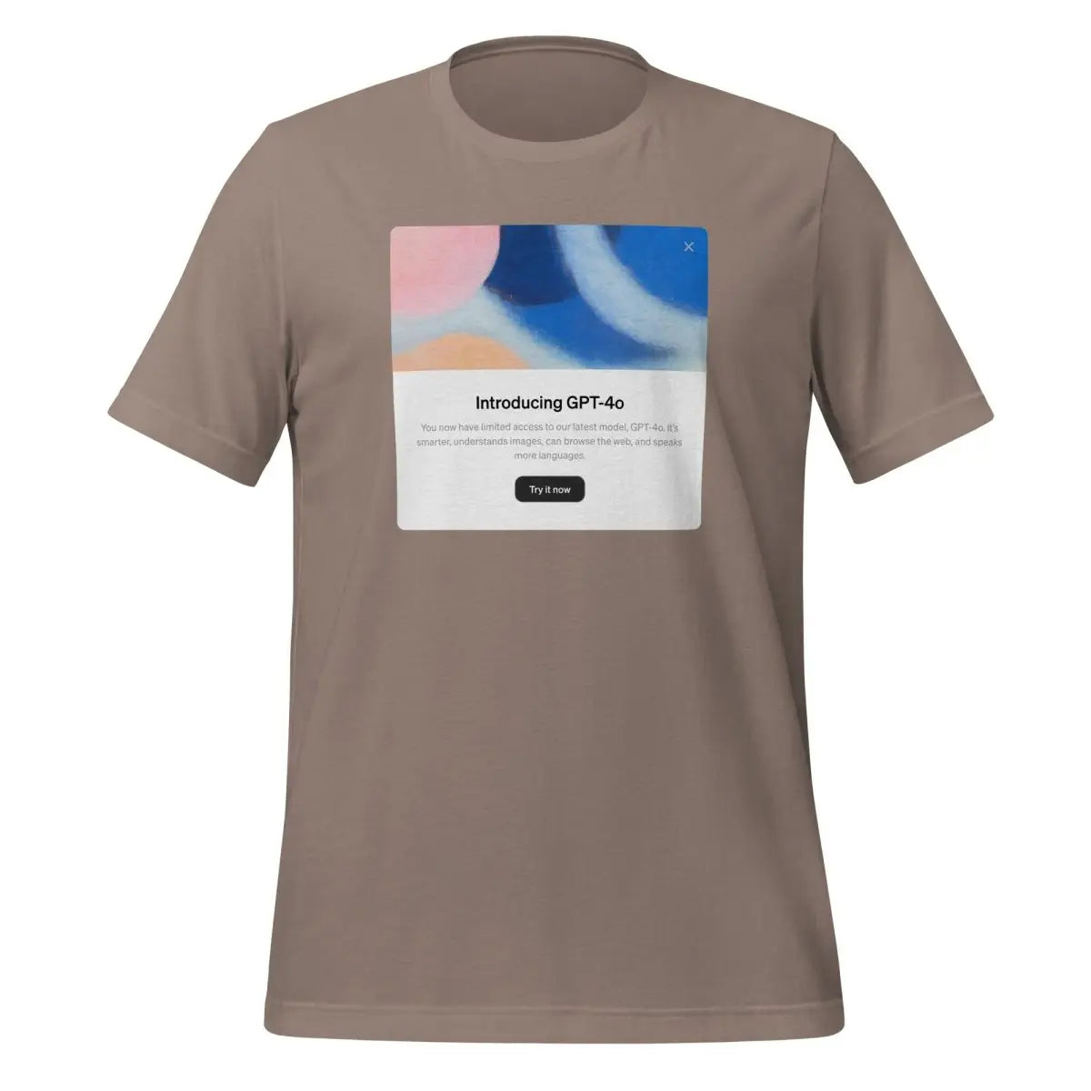 Introducing GPT-4o in Light Mode T-Shirt (unisex) - Pebble / M