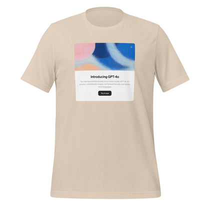 Introducing GPT - 4o in Light Mode T - Shirt (unisex) - Soft Cream - AI Store