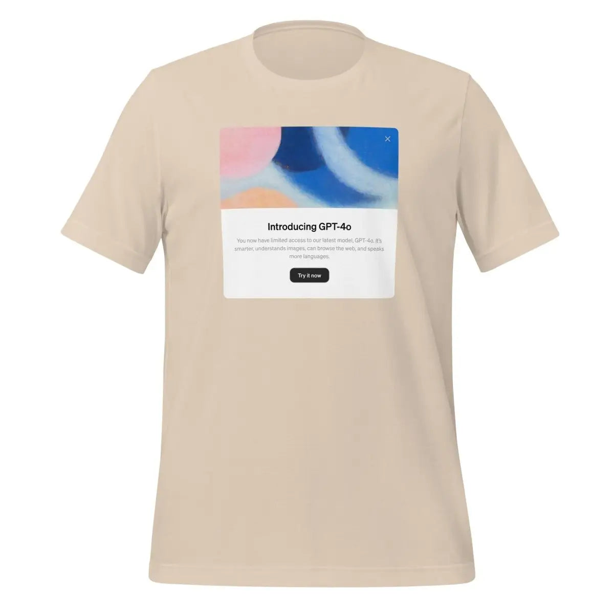 Introducing GPT-4o in Light Mode T-Shirt (unisex) - Soft Cream / M