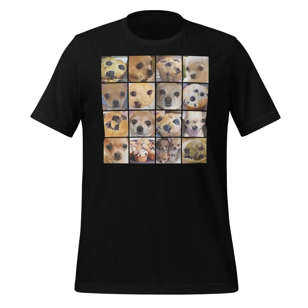 Is it a Blueberry Muffin or is it a Chihuahua? T-Shirt (unisex) - Black / M