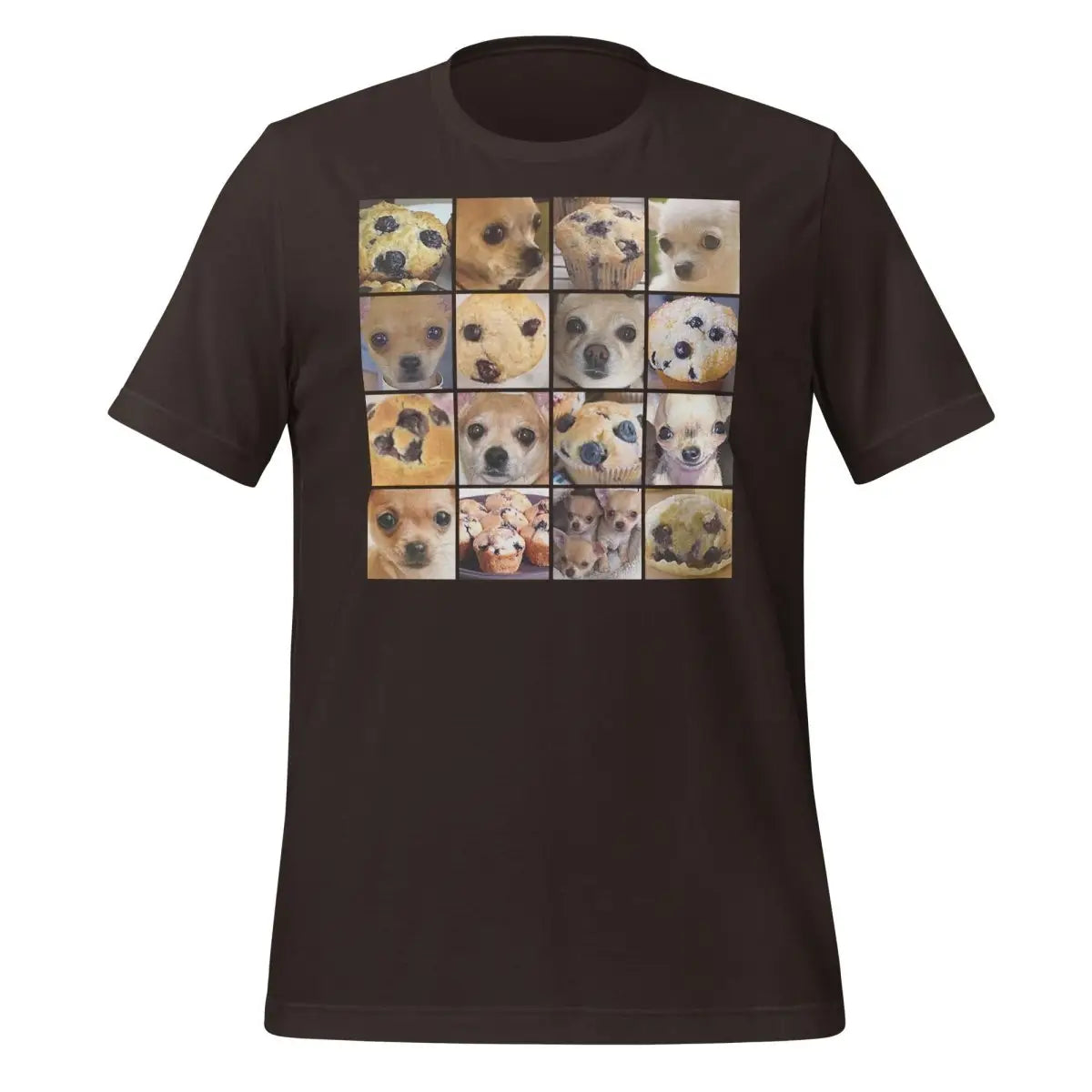 Is it a Blueberry Muffin or is it a Chihuahua? T-Shirt (unisex) - Brown / M