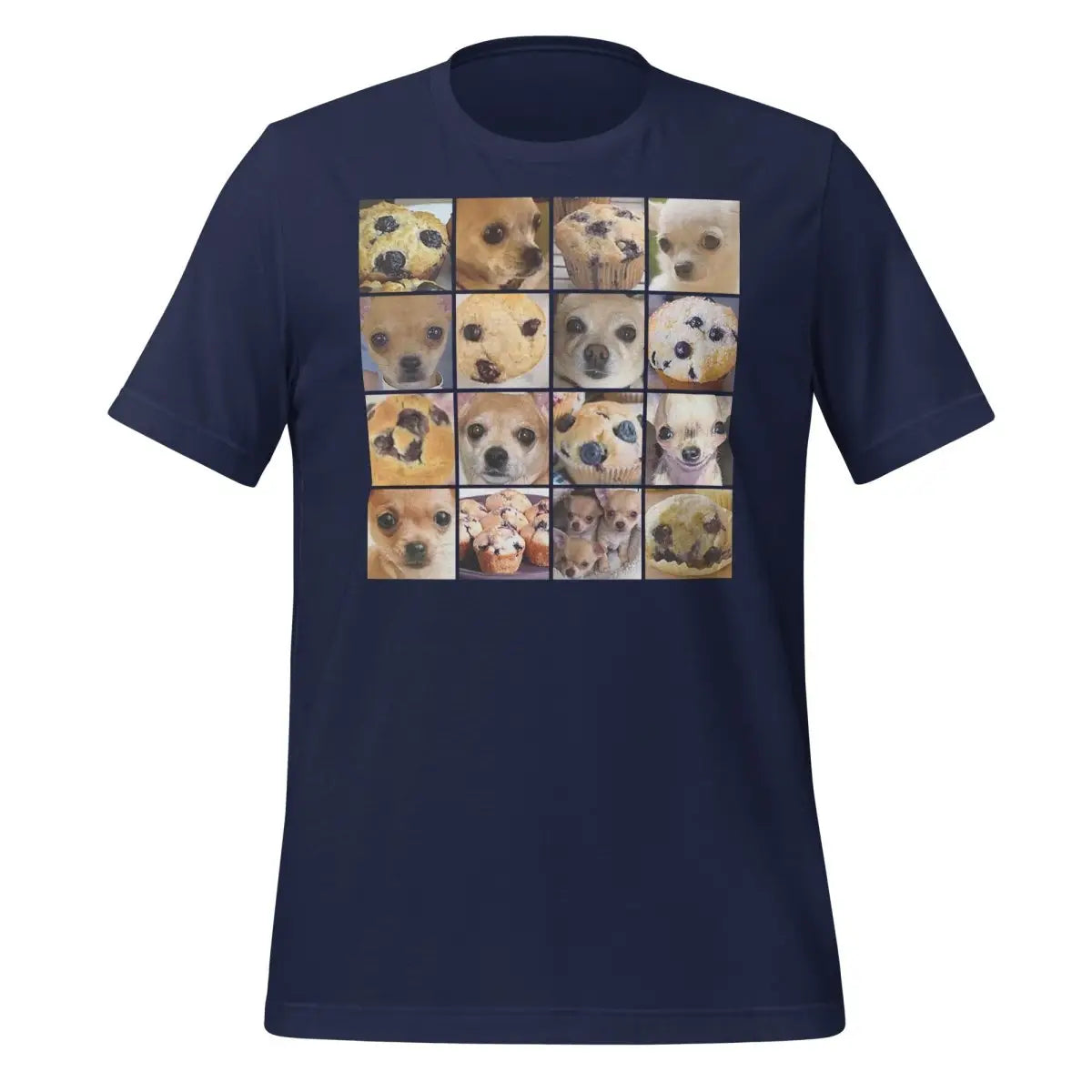 Is it a Blueberry Muffin or is it a Chihuahua? T-Shirt (unisex) - Navy / M