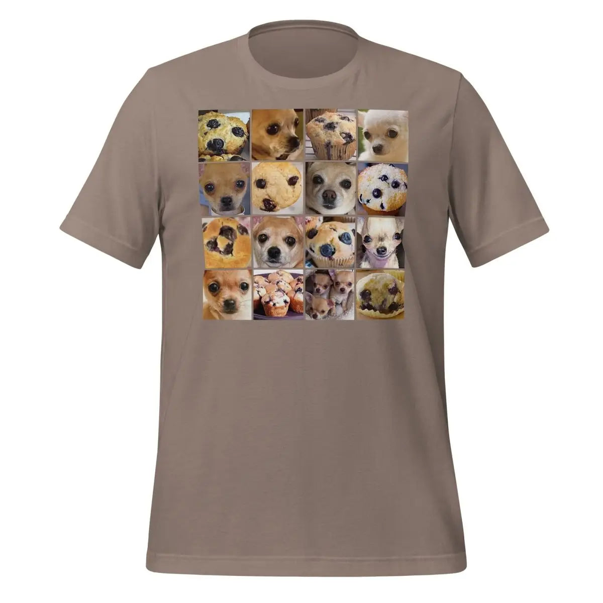 Is it a Blueberry Muffin or is it a Chihuahua? T-Shirt (unisex) - Pebble / M