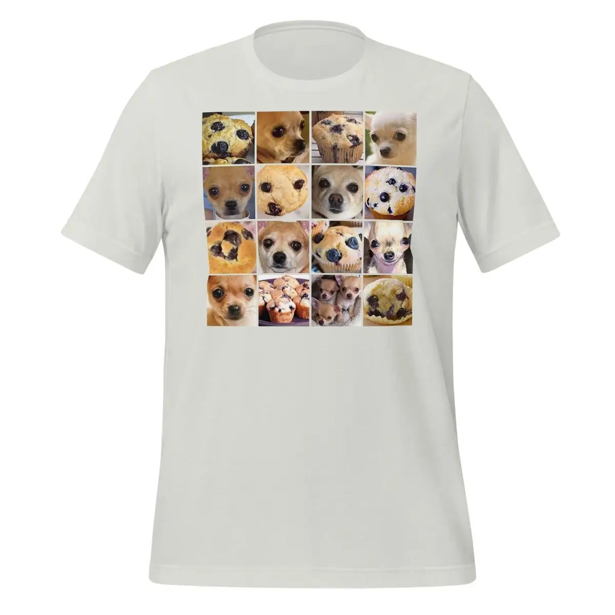 Is it a Blueberry Muffin or is it a Chihuahua? T-Shirt (unisex) - Silver / M