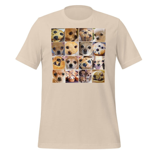 Is it a Blueberry Muffin or is it a Chihuahua? T - Shirt (unisex) - Soft Cream - AI Store