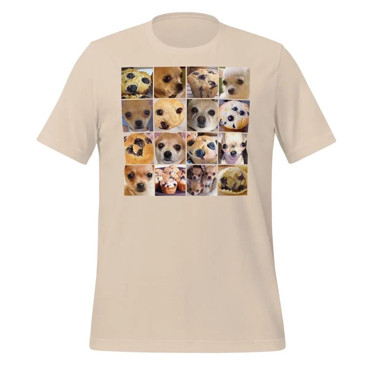 Is it a Blueberry Muffin or is it a Chihuahua? T-Shirt (unisex) - Soft Cream / M