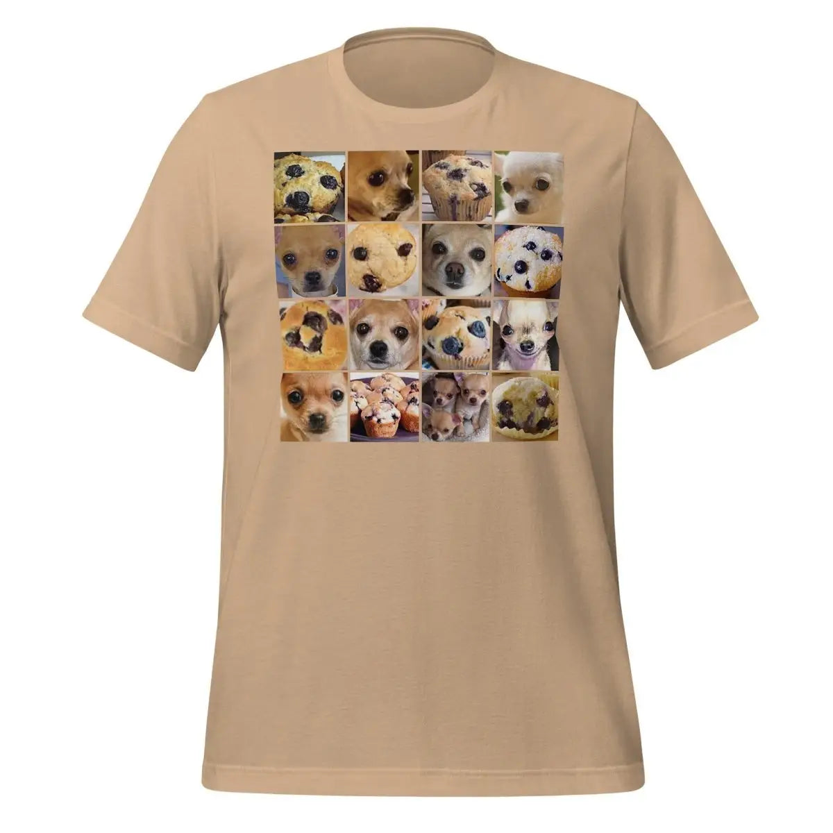 Is it a Blueberry Muffin or is it a Chihuahua? T-Shirt (unisex) - Tan / M