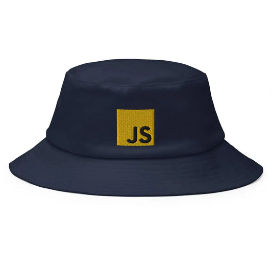 JavaScript Embroidered Bucket Hat - Navy