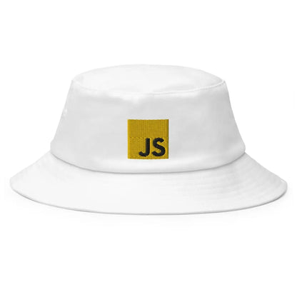 JavaScript Embroidered Bucket Hat - White