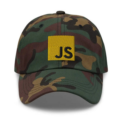 JavaScript Embroidered Cap - Green Camo