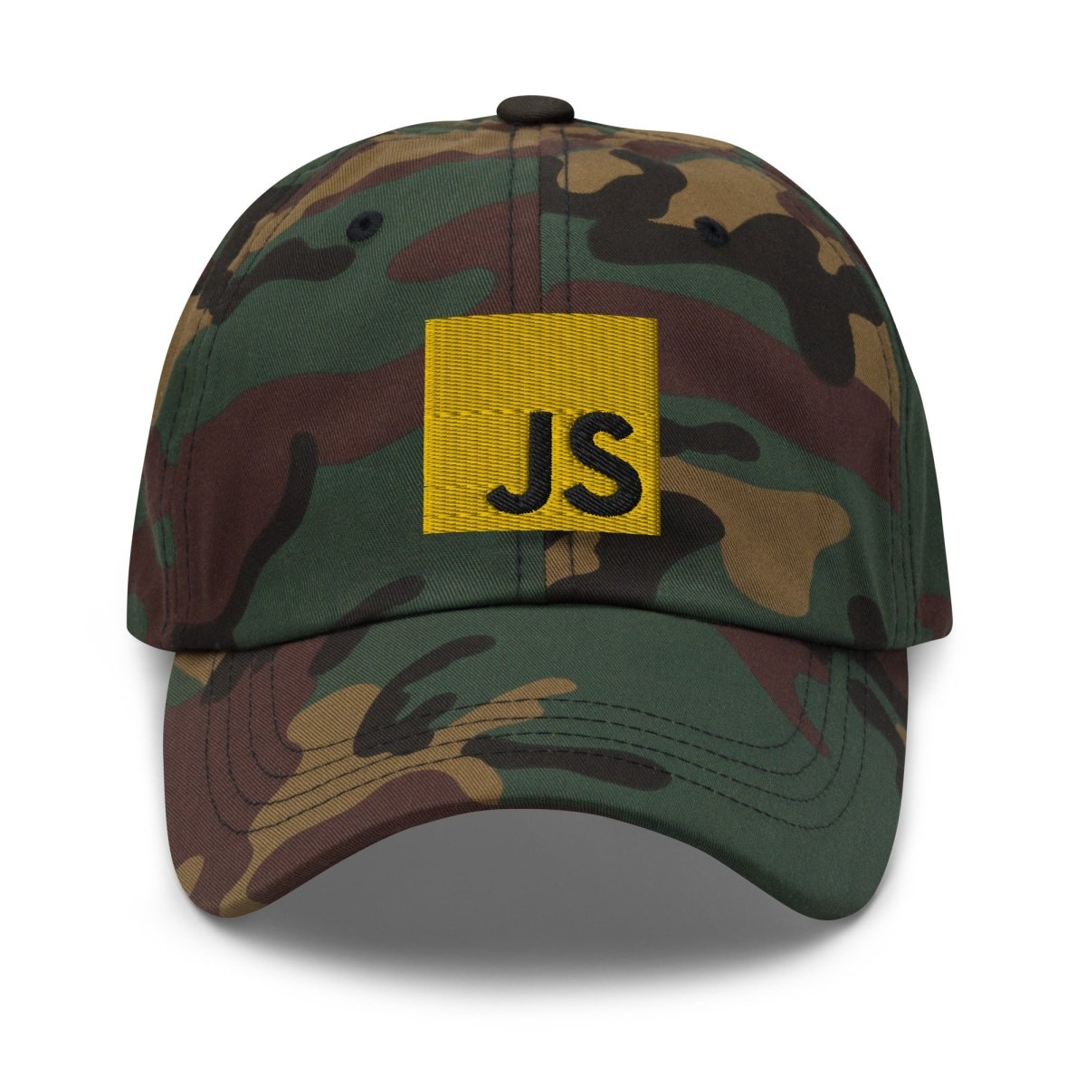 JavaScript Embroidered Cap - Green Camo - AI Store