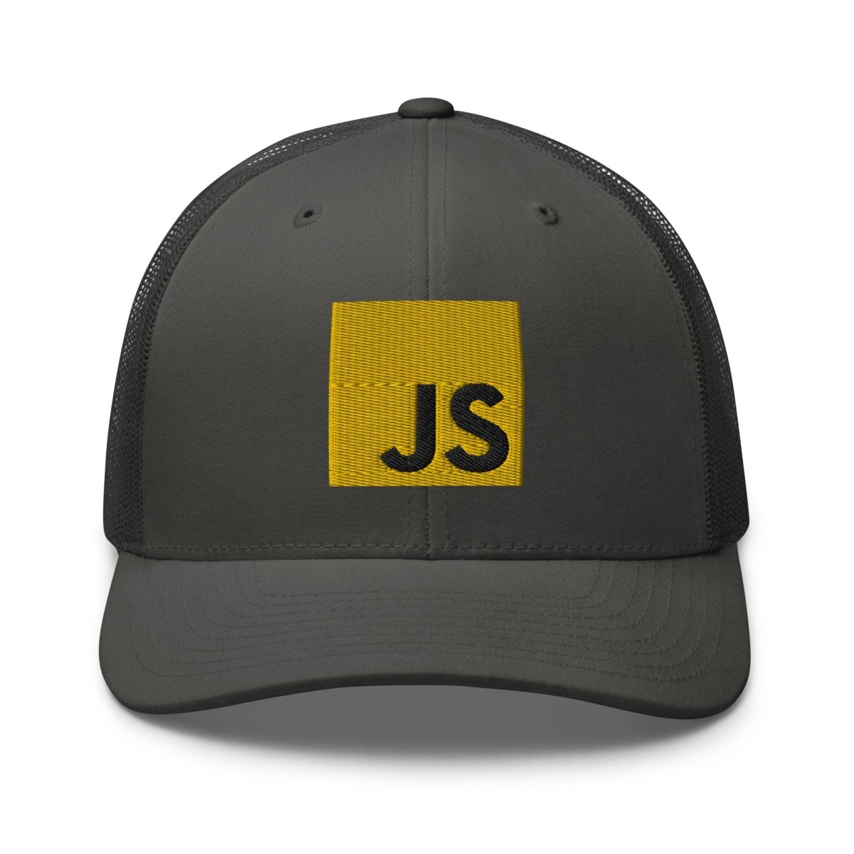 JavaScript Embroidered Trucker Cap - Charcoal - AI Store