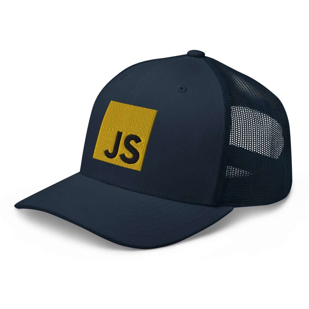 JavaScript Embroidered Trucker Cap - Navy - AI Store