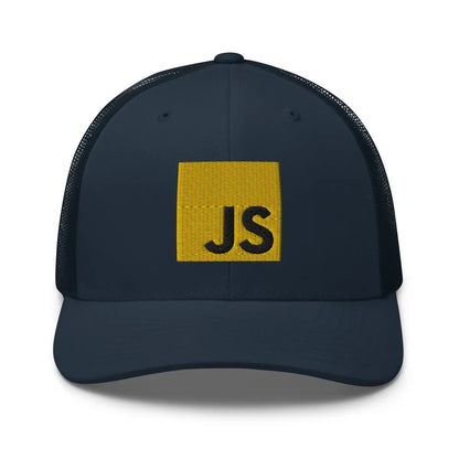 JavaScript Embroidered Trucker Cap - Navy