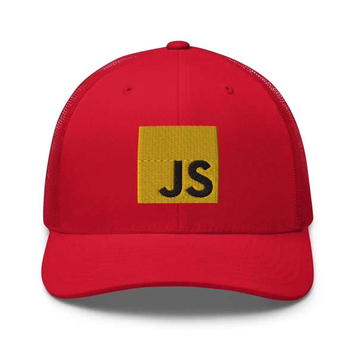 JavaScript Embroidered Trucker Cap - Red