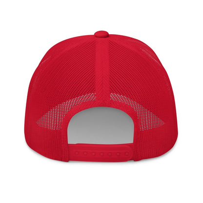 JavaScript Embroidered Trucker Cap - Red - AI Store