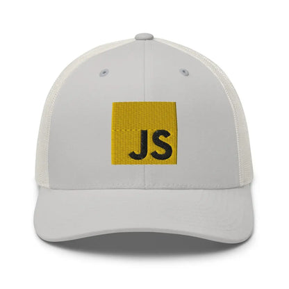 JavaScript Embroidered Trucker Cap - Silver