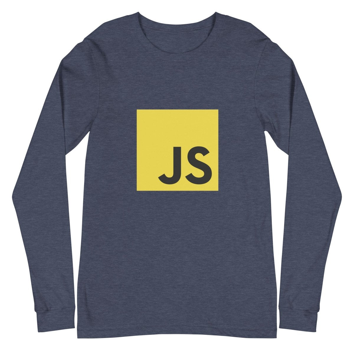 JavaScript Long Sleeve T-Shirt (unisex) - Heather Navy - AI Store