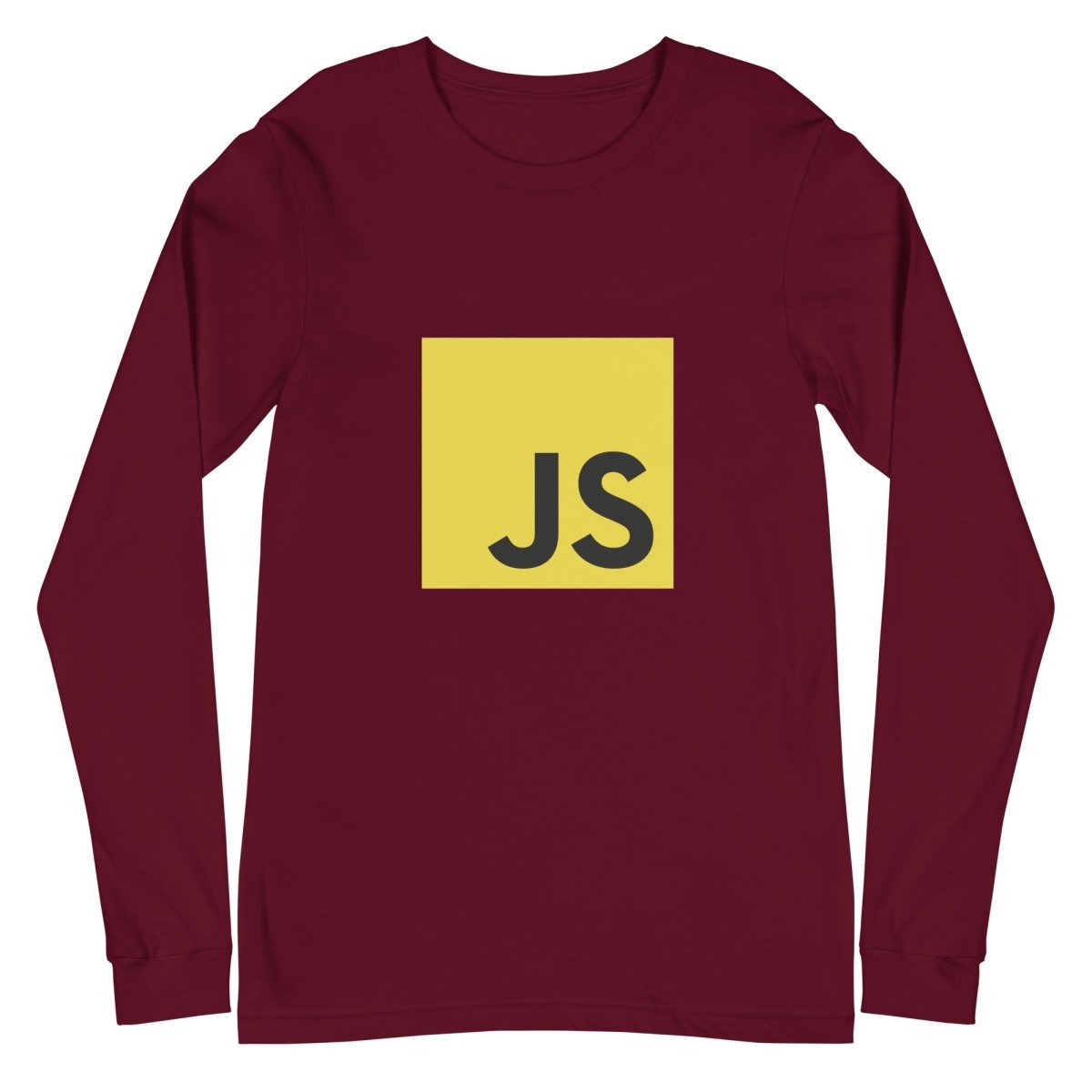 JavaScript Long Sleeve T-Shirt (unisex) - Maroon - AI Store