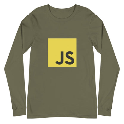 JavaScript Long Sleeve T-Shirt (unisex) - Military Green - AI Store