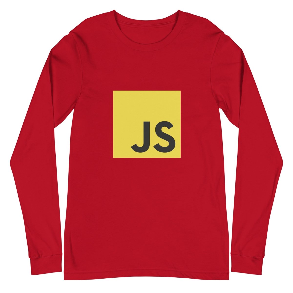 JavaScript Long Sleeve T-Shirt (unisex) - Red - AI Store