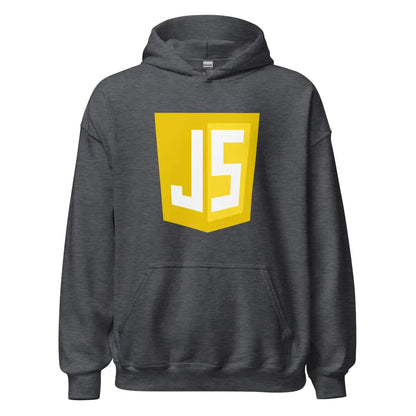 JavaScript Shield Hoodie (unisex) - Dark Heather / M