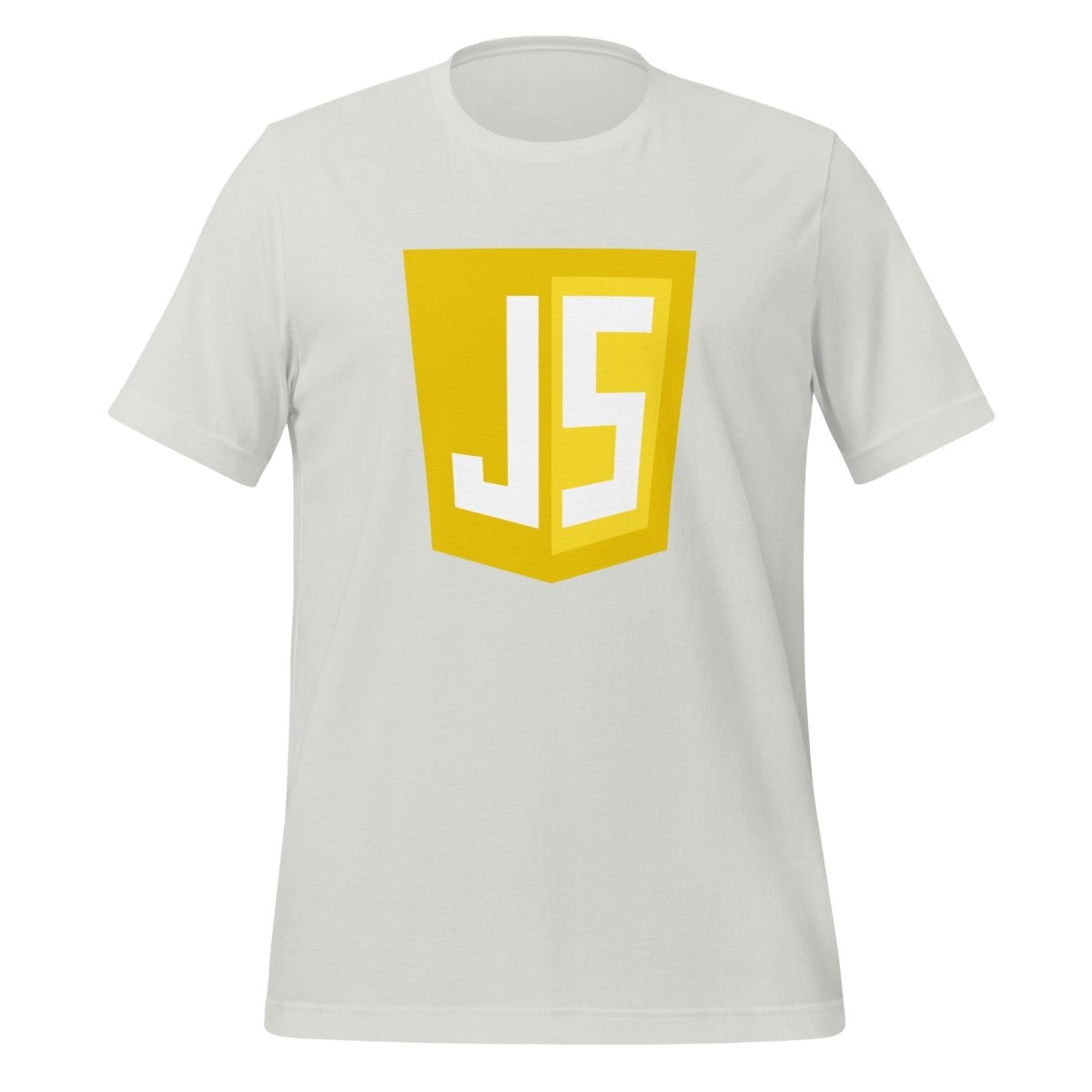 JavaScript Shield T-Shirt (unisex) - Silver - AI Store