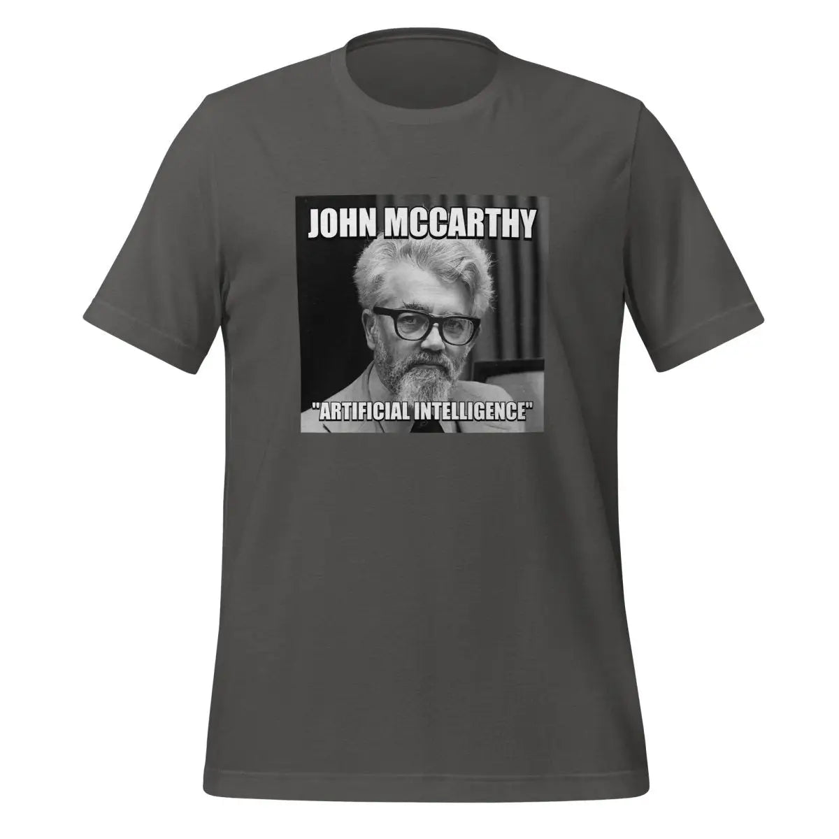 John McCarthy ’Artificial Intelligence’ T-Shirt (unisex) - Asphalt / M