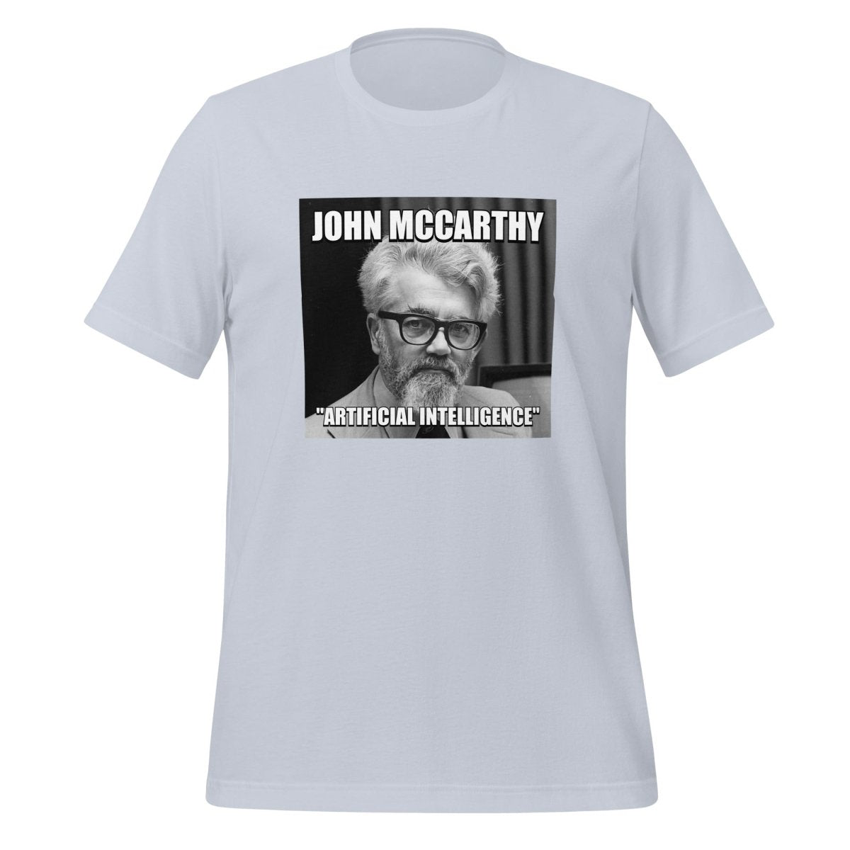 John McCarthy "Artificial Intelligence" T - Shirt (unisex) - Light Blue - AI Store