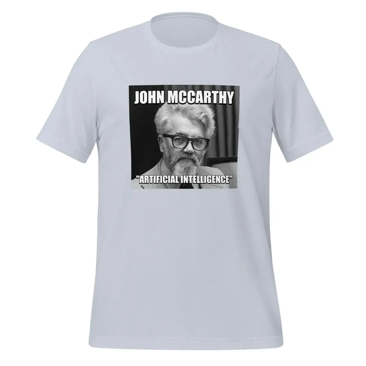 John McCarthy ’Artificial Intelligence’ T-Shirt (unisex) - Light Blue / M