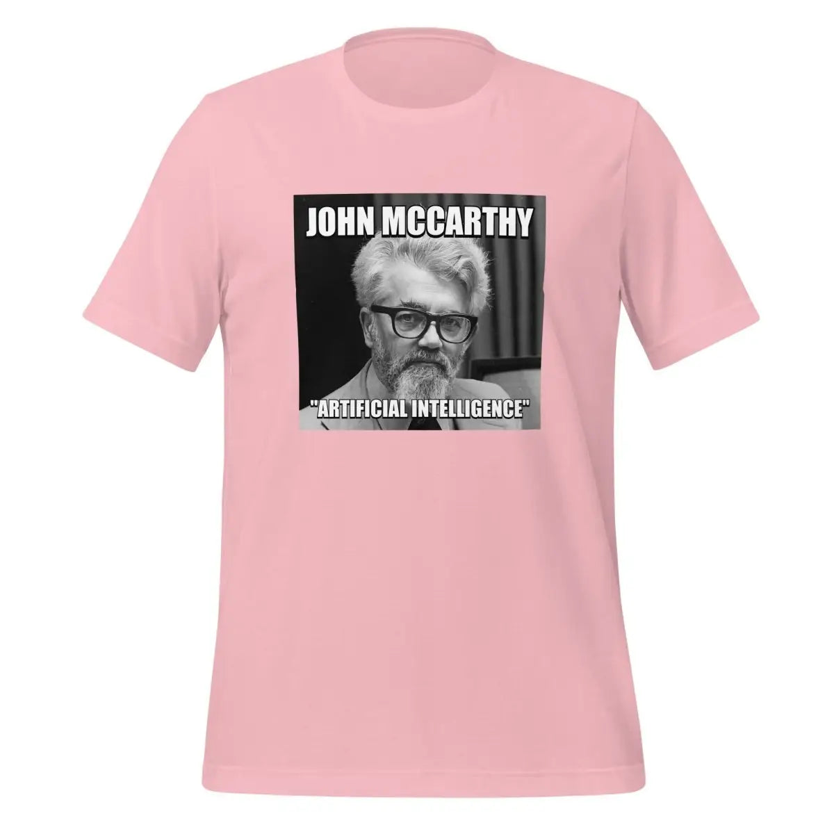 John McCarthy ’Artificial Intelligence’ T-Shirt (unisex) - Pink / M