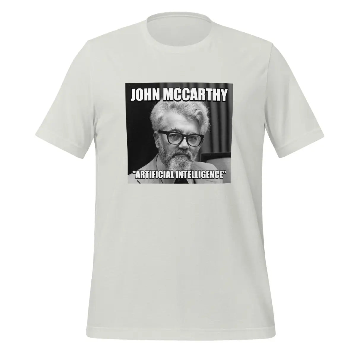 John McCarthy ’Artificial Intelligence’ T-Shirt (unisex) - Silver / M