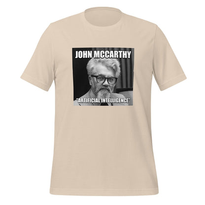 John McCarthy "Artificial Intelligence" T - Shirt (unisex) - Soft Cream - AI Store