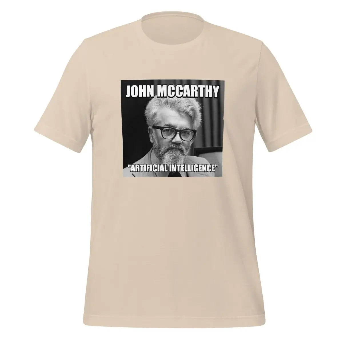 John McCarthy ’Artificial Intelligence’ T-Shirt (unisex) - Soft Cream / M