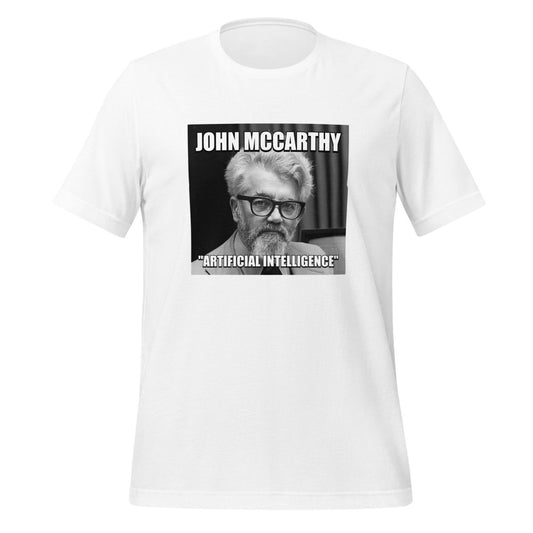 John McCarthy "Artificial Intelligence" T-Shirt (unisex) - White - AI Store