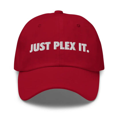 JUST PLEX IT. Embroidered Cap - Cranberry