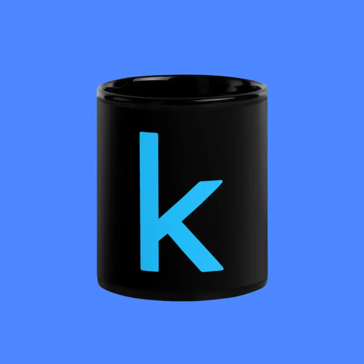 Kaggle Black Glossy Mug