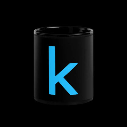 Kaggle Black Glossy Mug