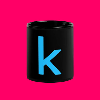 Kaggle Black Glossy Mug