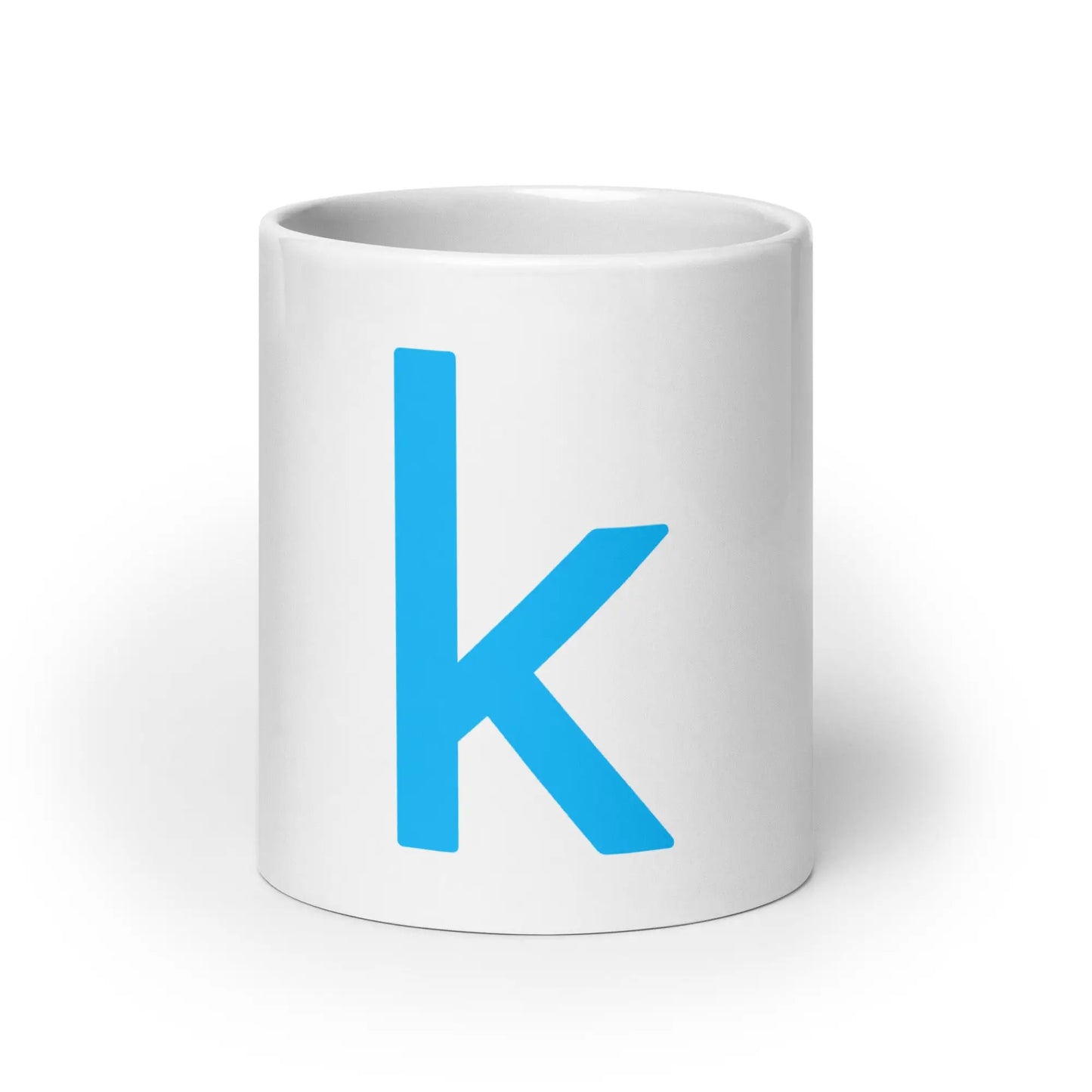 Kaggle Icon White Glossy Mug - 20 oz