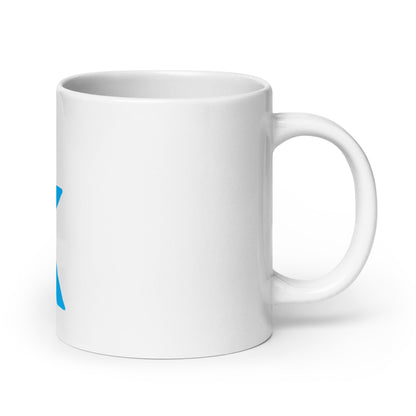 Kaggle Icon White Glossy Mug - 20 oz