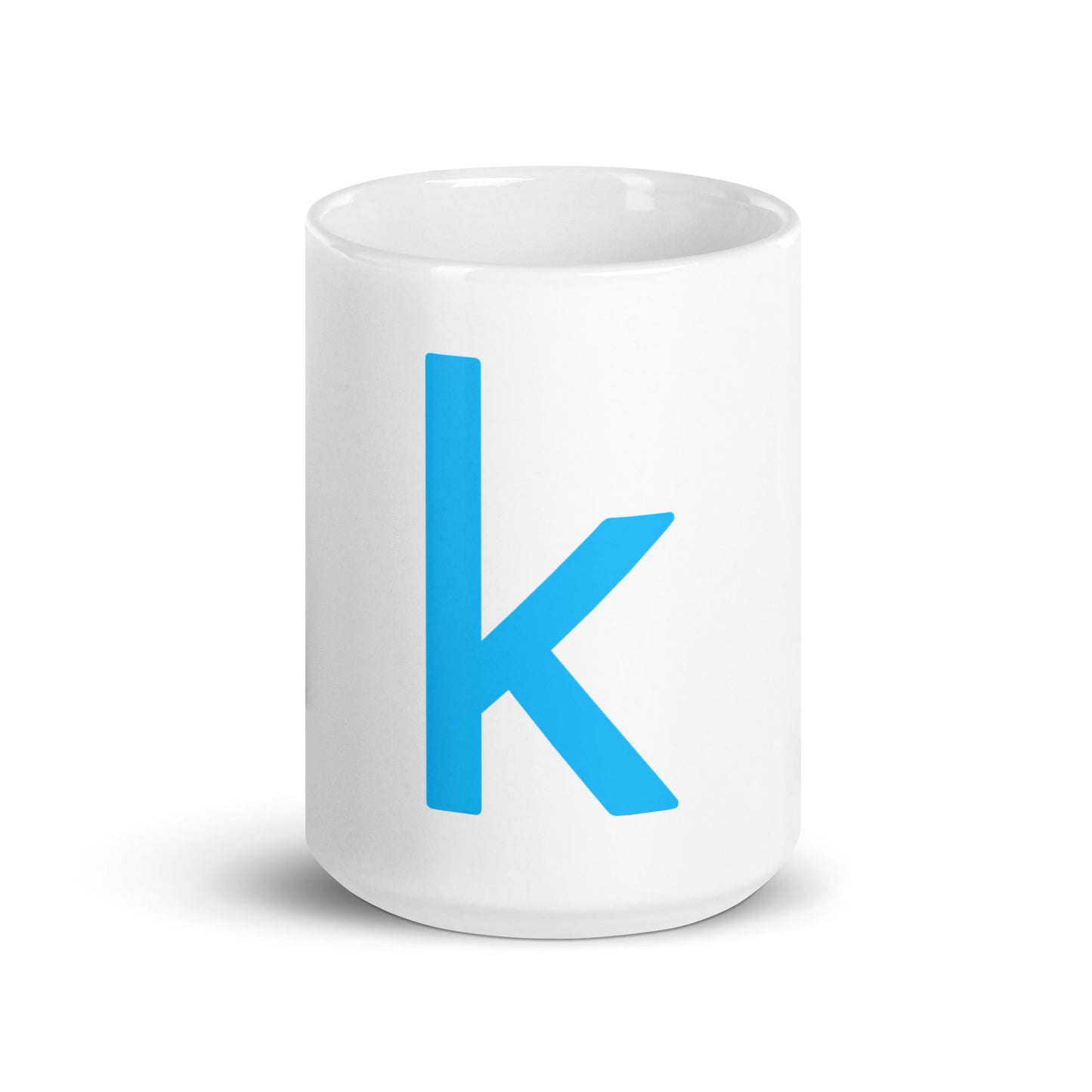 Kaggle Icon White Glossy Mug