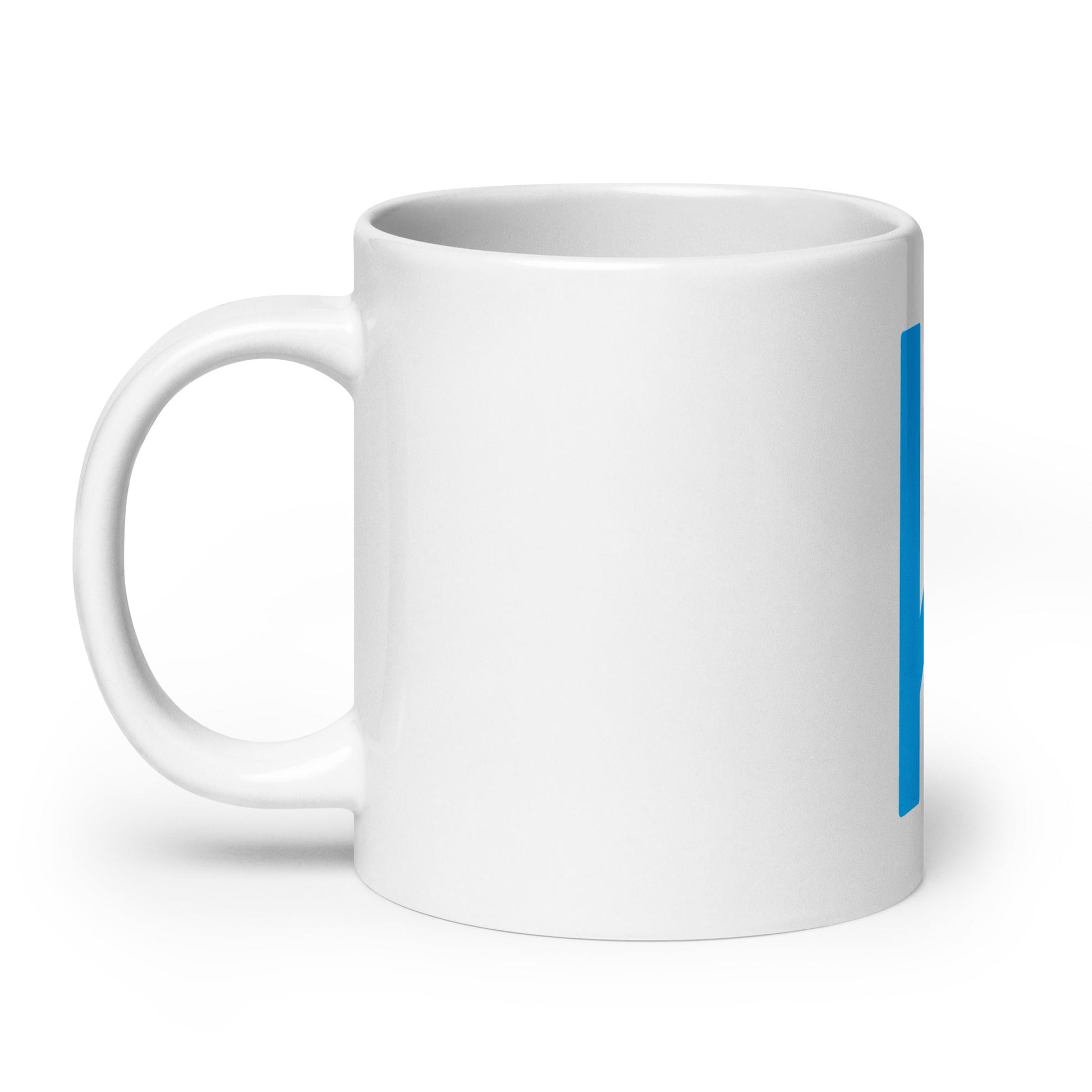 Kaggle Icon White Glossy Mug