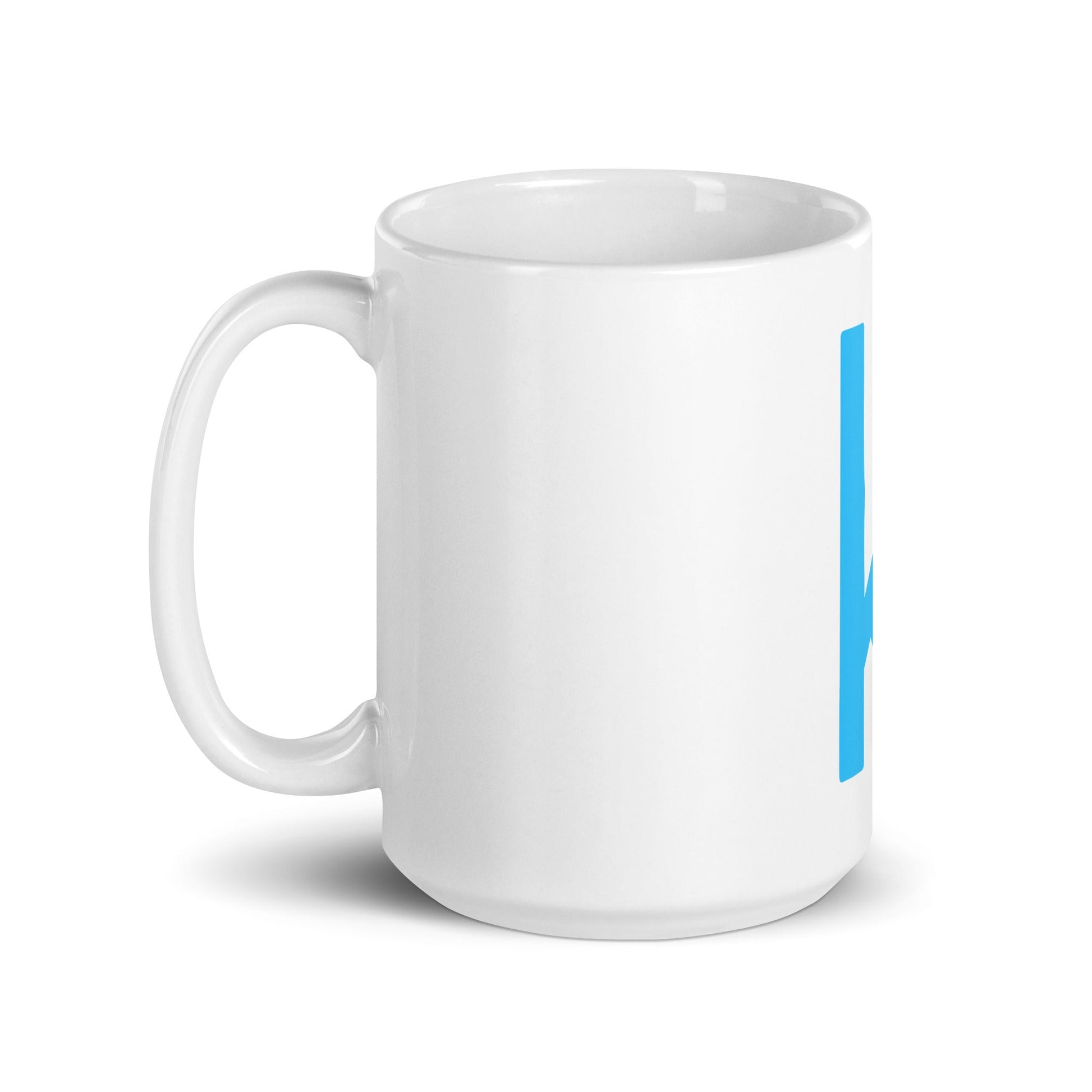 Kaggle Icon White Glossy Mug