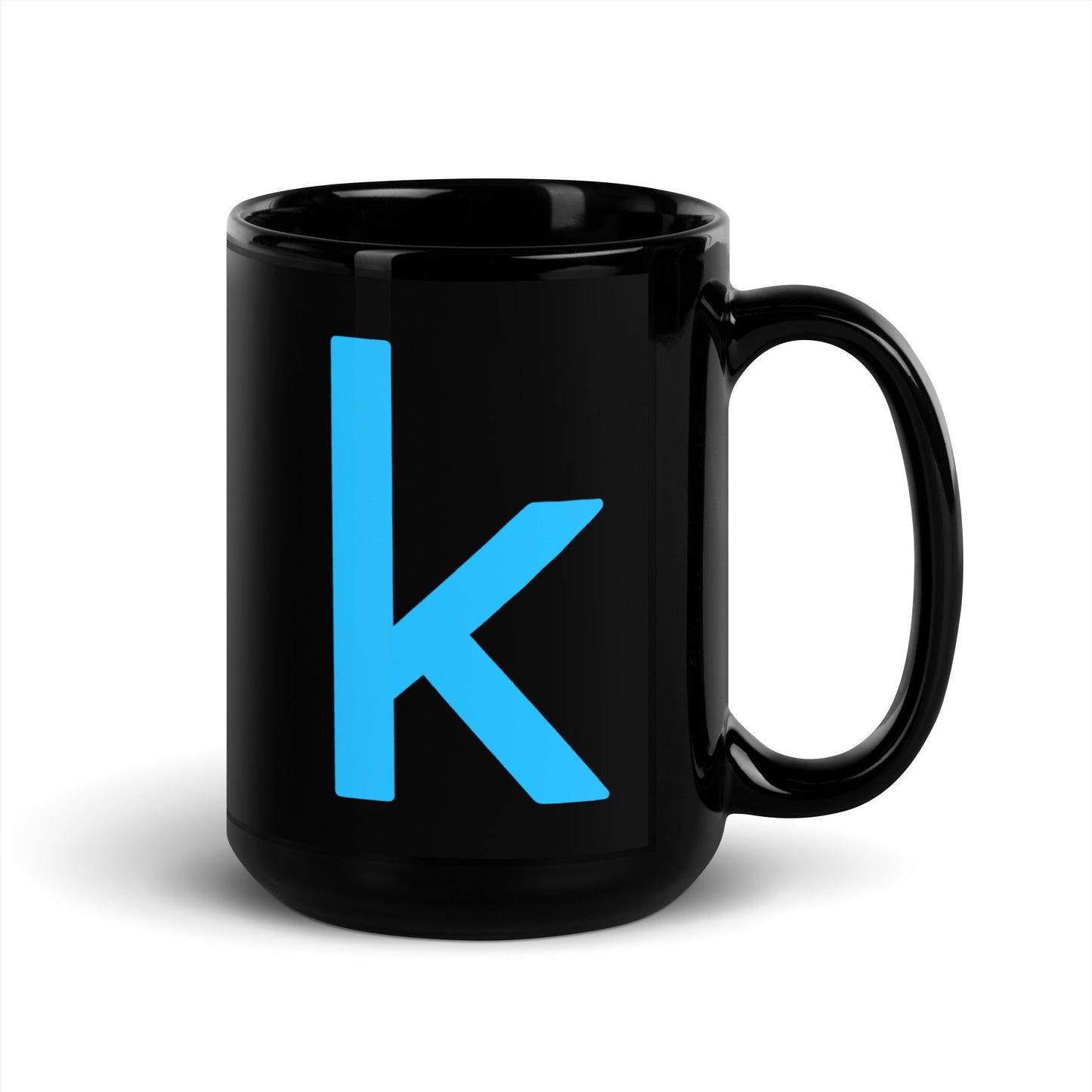 Kaggle Icons Black Glossy Mug