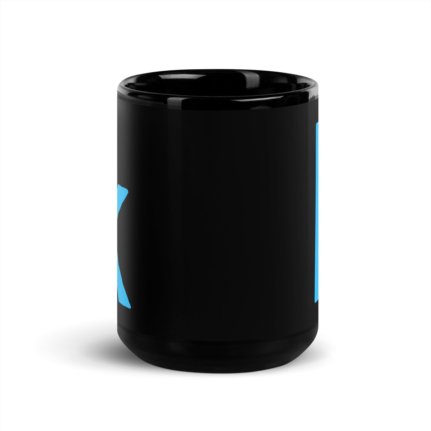 Kaggle Icons Black Glossy Mug