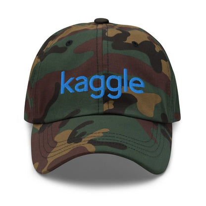 Kaggle Logo Embroidered Cap - Green Camo - AI Store