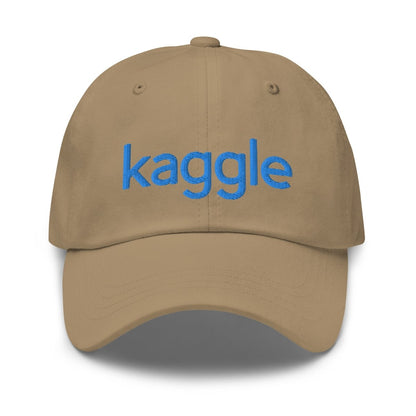 Kaggle Logo Embroidered Cap - Khaki - AI Store